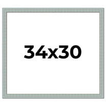 34x30 Frame Blue Teal Distressed Solid Wood Picture Frame | 1.625 Inch Moulding Width | Sonoma Blue