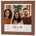 thumbnail image 1 of 34x30 Frame Brown Farmhouse Solid Wood Picture Frame Width 1.5 Inches | Interior Frame Depth 0.5, 1 of 8