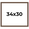 thumbnail image 1 of 34x30 Frame Brown Farmhouse Solid Wood Picture Frame Width 1.5 Inches | Interior Frame Depth 0.5, 1 of 8