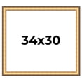 thumbnail image 1 of 34x30 Frame Gold Plein Aire Solid Wood Picture Frame Width 2 Inches | Interior Frame Depth 0.5, 1 of 8