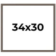 thumbnail image 1 of 34x30 Frame Silver Real Wood Picture Frame Width 1.25 Inches | Interior Frame Depth 0.5 Inches |, 1 of 8