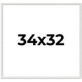 thumbnail image 1 of 34x32 Frame White Scuffed Rustic Solid Wood Picture Frame | 0.75 Inch Moulding Width| Includes UV, 1 of 8