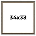thumbnail image 1 of 34x33 Frame Black Real Wood Picture Frame Width 2 inches | Interior Frame Depth 0.5 inches | Fitz, 1 of 8
