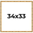 thumbnail image 1 of 34x33 Frame Gold Bamboo Solid Wood Picture Frame | 1 Inch Moulding Width | Interior Frame Depth, 1 of 8