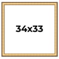 thumbnail image 1 of 34x33 Frame Gold Plein Aire Solid Wood Picture Frame Width 2 Inches | Interior Frame Depth 0.5, 1 of 8