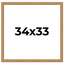 34x33 Frame Gold Real Wood Picture Frame Width 1.5 inches | Interior Frame Depth 0.5 inches |