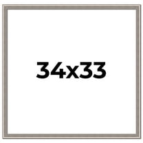 34x33 Frame Grey Real Wood Picture Frame Width 1.25 inches | Interior Frame Depth 0.5 inches | Hans