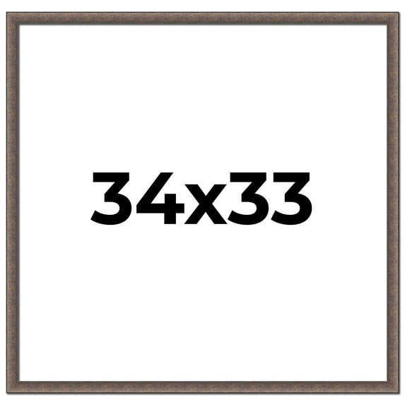 34x33 Frame Silver Real Wood Picture Frame Width 1.25 Inches | Interior Frame Depth 0.5 Inches |