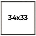 thumbnail image 1 of 34x33 Frame Silver Real Wood Picture Frame Width 1.25 Inches | Interior Frame Depth 0.75 Inches |, 1 of 8