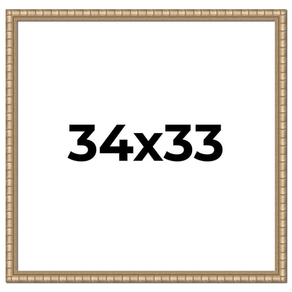34x33 Frame Silver Real Wood Picture Frame Width 1.5 inches | Interior Frame Depth 0.5 inches |