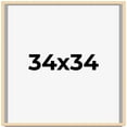 thumbnail image 1 of 34x34 Frame Beige Real Wood Picture Frame Width 0.75 inches | Interior Frame Depth 0.5 inches |, 1 of 8