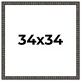 thumbnail image 1 of 34x34 Frame Black-Brown Medieval Solid Wood Picture Frame | 1.5 Inch Moulding Width | Gotham, 1 of 8