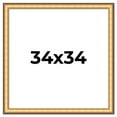 thumbnail image 1 of 34x34 Frame Gold Plein Aire Solid Wood Picture Frame Width 2 Inches | Interior Frame Depth 0.5, 1 of 8