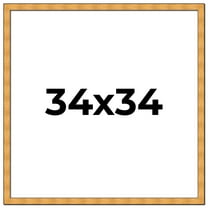34x34 Frame Gold Rustic Solid Wood Picture Frame | 1.25 Inch Wide Moulding | Rustique Gold