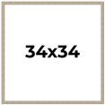 thumbnail image 1 of 34x34 Frame Grey Solid Wood Picture Frame Width 1 Inches | Interior Frame Depth 0.5 Inches |, 1 of 8