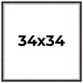 thumbnail image 1 of 34x34 Frame Silver Real Wood Picture Frame Width 1.25 Inches | Interior Frame Depth 0.75 Inches |, 1 of 8