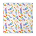 thumbnail image 1 of 34x34 Inch Square Tablecloth with All-Around Elastic Hem, Bohemian Floral Pattern for Card Tables and Patio Entertainment, 1 of 6