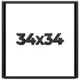 thumbnail image 1 of 34x34 Shadow Box Frame Black | 1 inches Deep Real Wood Contemporary Shadowbox Display Frame | UV, 1 of 8