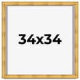 thumbnail image 1 of 34x34 Shadow Box Frame Gold | 1.75 Inches Deep Real Wood Traditional Shadowbox Display Frame | UV, 1 of 7