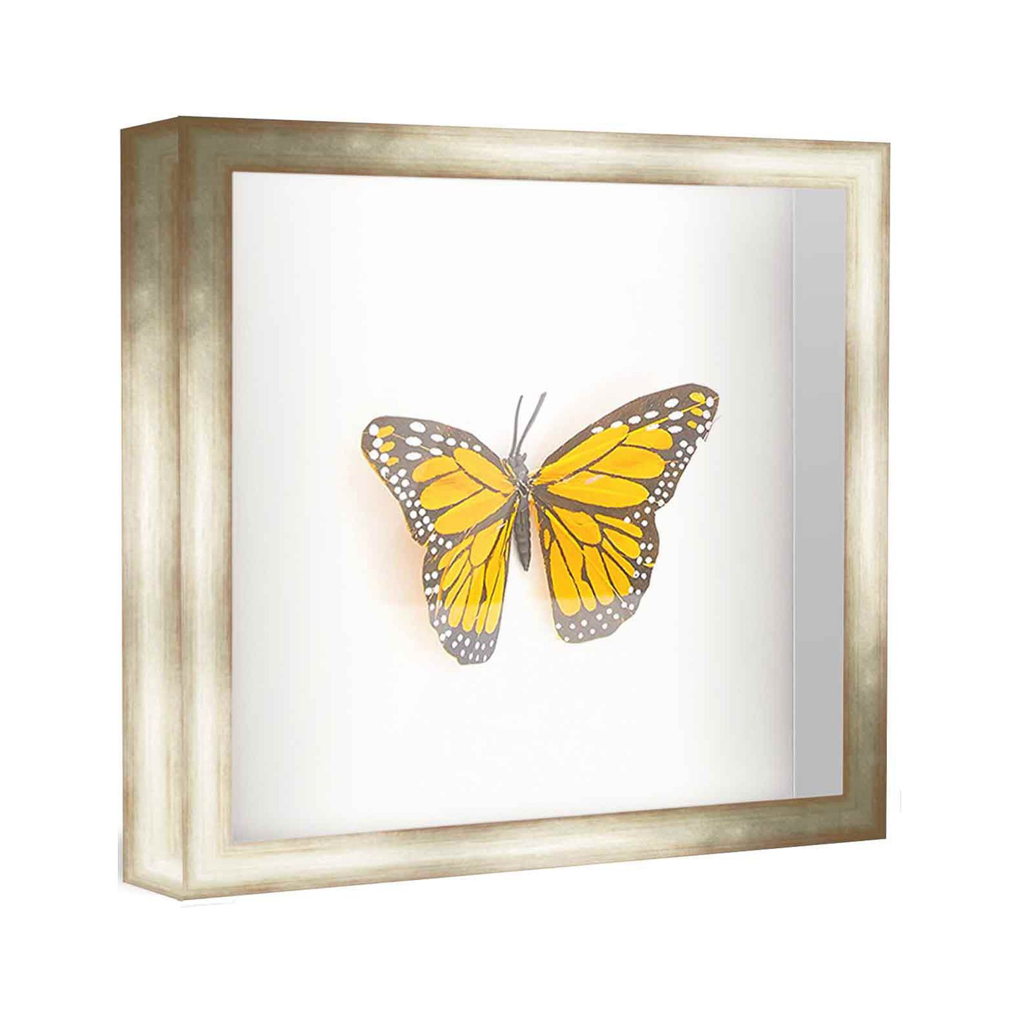 Shadow Display Frame 34x34 Shadow Box Frame Silver | 1.625 inches Deep Real Wood ...