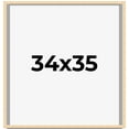 thumbnail image 1 of 34x35 Frame Beige Real Wood Picture Frame Width 0.75 inches | Interior Frame Depth 0.5 inches |, 1 of 8