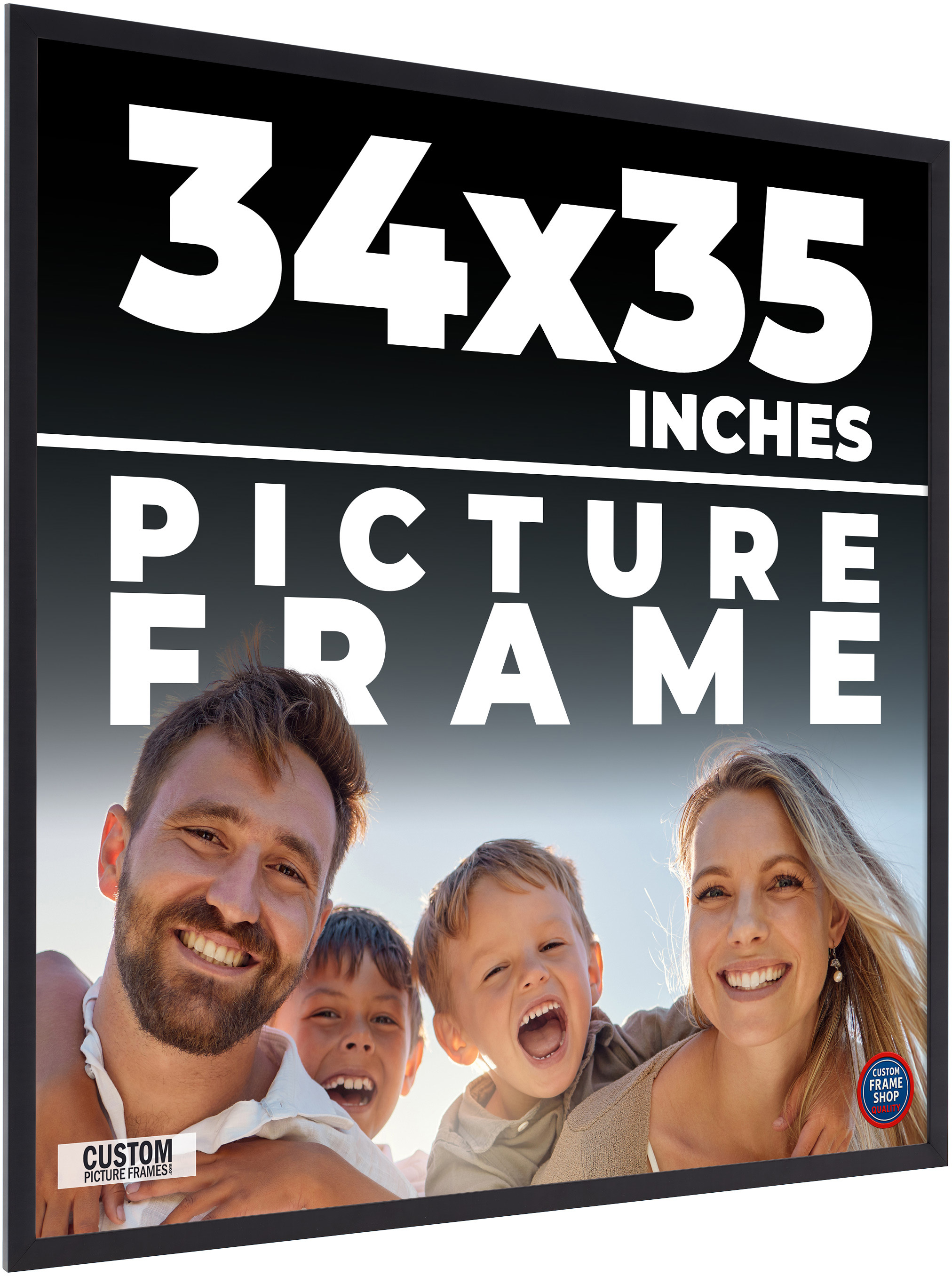 34x35 Frame Black Real Wood Picture Frame Width 0.75 inches | Interior ...