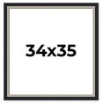 thumbnail image 1 of 34x35 Frame Black Real Wood Picture Frame Width 2.25 Inches | Interior Frame Depth 0.5 Inches |, 1 of 8