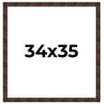 thumbnail image 1 of 34x35 Frame Brown Burl Real Wood Picture Frame Width 1.625 Inches | Interior Frame Depth 0.5 Inches, 1 of 8