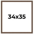 thumbnail image 1 of 34x35 Frame Brown Farmhouse Solid Wood Picture Frame Width 1.5 Inches | Interior Frame Depth 0.5, 1 of 8