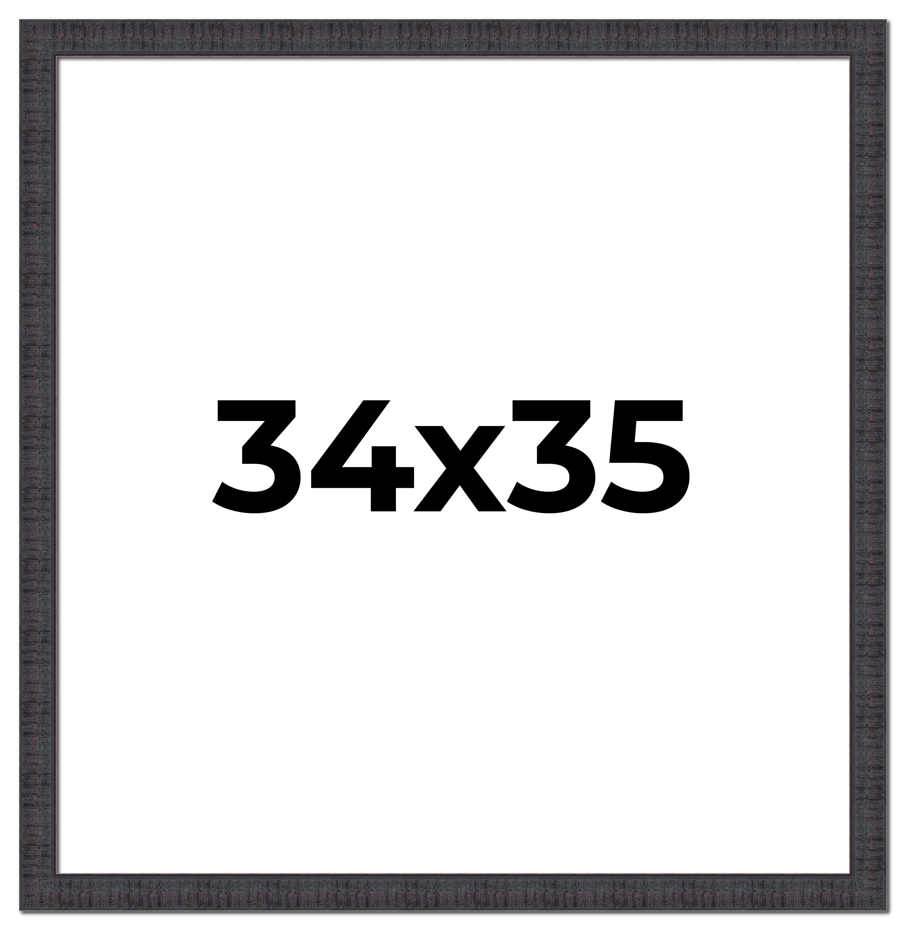 34x35 Frame Brown Rustic Solid Wood Picture Frame 1.5 Inches Wide ...