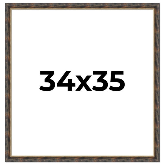 34x35 Frame Gold Real Wood Picture Frame Width 1.5 inches | Interior Frame Depth 0.5 inches |