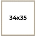 thumbnail image 1 of 34x35 Frame Grey Solid Wood Picture Frame Width 1 Inches | Interior Frame Depth 0.5 Inches |, 1 of 8