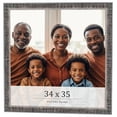 thumbnail image 1 of 34x35 Frame Silver Grey Distressed Solid Wood Picture Frame | 0.75 Inch Moulding Width | Interior, 1 of 8