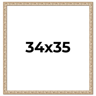 34x35 Frame White Real Wood Picture Frame Width 1.5 inches | Interior Frame Depth 0.5 inches |