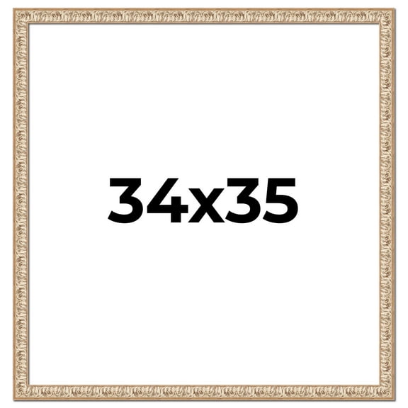 34x35 Frame White Real Wood Picture Frame Width 1.5 inches | Interior Frame Depth 0.5 inches |