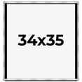thumbnail image 1 of 34x35 Shadow Box Frame Silver | 1.375 Inches Deep Real Wood Contemporary Shadowbox Display Frame |, 1 of 7
