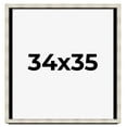 thumbnail image 1 of 34x35 Shadow Box Frame Silver | 1.625 Inches Deep Real Wood Contemporary Shadowbox Display Frame |, 1 of 7