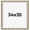 thumbnail image 1 of 34x35 Shadow Box Frame Silver | 1.75 inches Deep Real Wood Traditional Shadowbox Display Frame | UV, 1 of 8