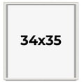 thumbnail image 1 of 34x35 Shadow Box Silver Brushed Striped Display Frame | 1.625 Inches Deep | 1 Inch Moulding Width |, 1 of 8