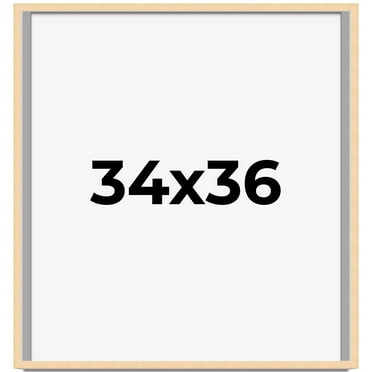 34x36 Frame Beige Real Wood Picture Frame Width 0.75 inches | Interior Frame Depth 0.5 inches |