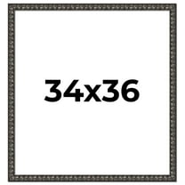34x36 Frame Black-Brown Medieval Solid Wood Picture Frame | 1.5 Inch Moulding Width | Gotham
