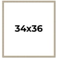thumbnail image 1 of 34x36 Frame Grey Solid Wood Picture Frame Width 1 Inches | Interior Frame Depth 0.5 Inches |, 1 of 8