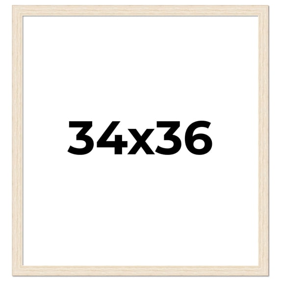 34x36 Frame White Real Wood Picture Frame Width 1.5 inches | Interior Frame Depth 0.5 inches | Barn