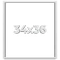 thumbnail image 1 of 34x36 Shadow Box High Gloss White Display Frame | 1.625 Inches Deep | 1 Inch Moulding Width | Solid, 1 of 4