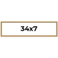 thumbnail image 1 of 34x7 Frame Beaded Gold Solid Wood Picture Frame | 0.75 Inches Moulding Width | Liscio Oro, 1 of 8