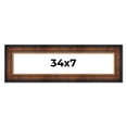 thumbnail image 1 of 34x7 Frame Brown Walnut Gold Ornate Trim Solid Wood Plein Air Picture Frame | 3 Inch Moulding Width, 1 of 8