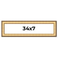 thumbnail image 1 of 34x7 Frame Gold Plein Aire Solid Wood Picture Frame Width 2 Inches | Interior Frame Depth 0.5, 1 of 8