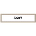 thumbnail image 1 of 34x7 Frame Grey Solid Wood Picture Frame Width 1 Inches | Interior Frame Depth 0.5 Inches |, 1 of 8