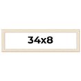 thumbnail image 1 of 34x8 Frame White Barnwood Picture Frame Includes UV Acrylic Plexiglass, Acid Free Foam Backing, 1 of 8