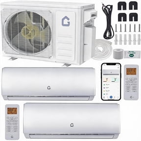 35,000 BTU 2-Zone Ductless Mini Split Air Conditioner & Heater 18K/24K Wall Mounted System, 19 SEER2 Energy Efficient HVAC, WiFi Smart Control, Quiet Operation, Pre-Charged, 208-230V for Home